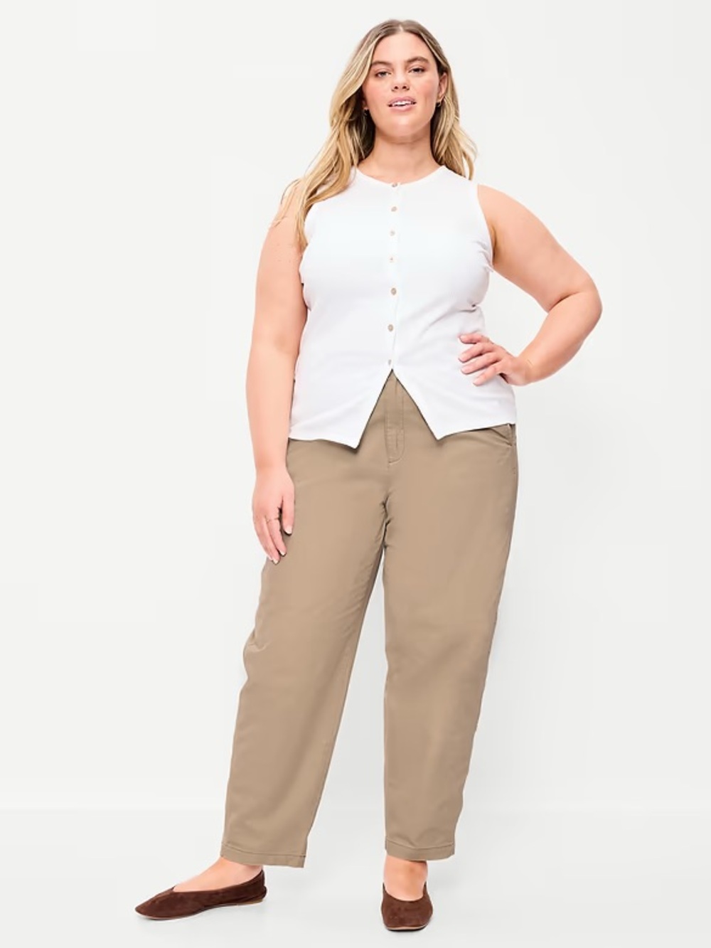 NWT Old Navy High-Rise OG Chino Ankle Khaki Straight-Leg Pants (3X)